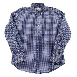 Royal Vancouver Yacht Club Button Down Shirt Mens Large Blue Red White RVYC